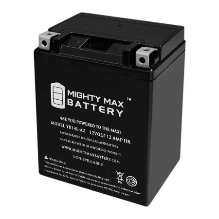 Ecom Group Inc Mighty Max Battery YB14L 12V 12AH / 210 CCA BATTERY YB14L-A2